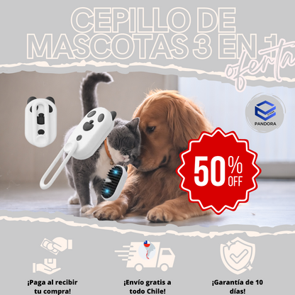 Cepillo para Mascota 3 en 1